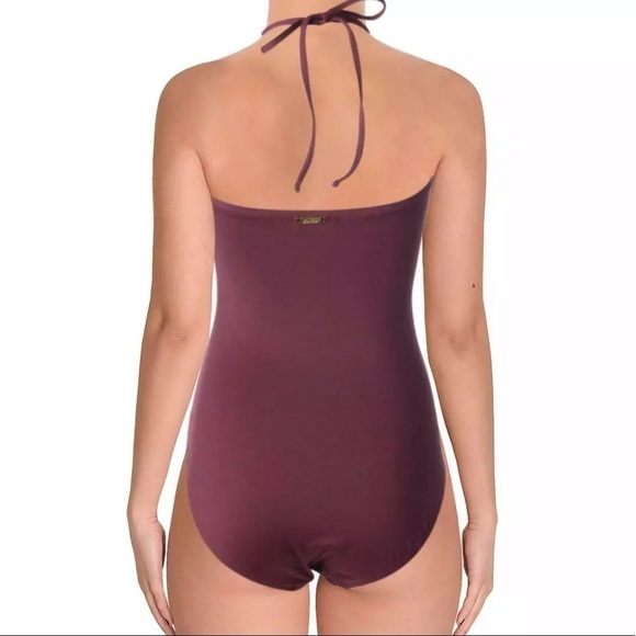 RALPH Lauren One Piece NWT Burgundy Swimsuit New - Picture 2 of 5